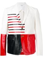 Thom Browne - Colour Block Blazer - Men - Cotton/palm Glycerine - 3, White, Cotton/palm Glycerine