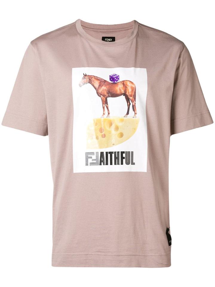 Fendi Faithful T-shirt - Nude & Neutrals