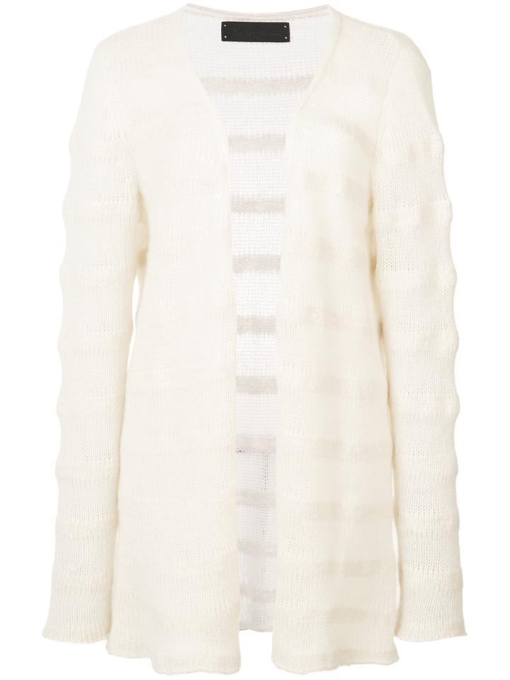 The Elder Statesman - Cashmere Mr. Simple Long Cardigan - Women - Cashmere - L, White, Cashmere