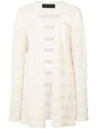 The Elder Statesman - Cashmere Mr. Simple Long Cardigan - Women - Cashmere - L, White, Cashmere
