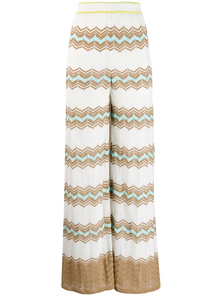 M Missoni Knitted Palazzo Trousers - Neutrals