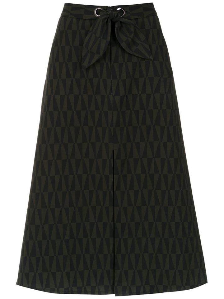 Andrea Marques Printed Midi Skirt - Green