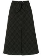 Andrea Marques Printed Midi Skirt - Green