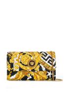 Versace Savage Barocco Print Icon Evening Bag - Black