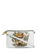 Moschino Teddy Bear Zipped Clutch - White