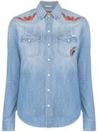Mother Embroidered Detail Shirt - Blue