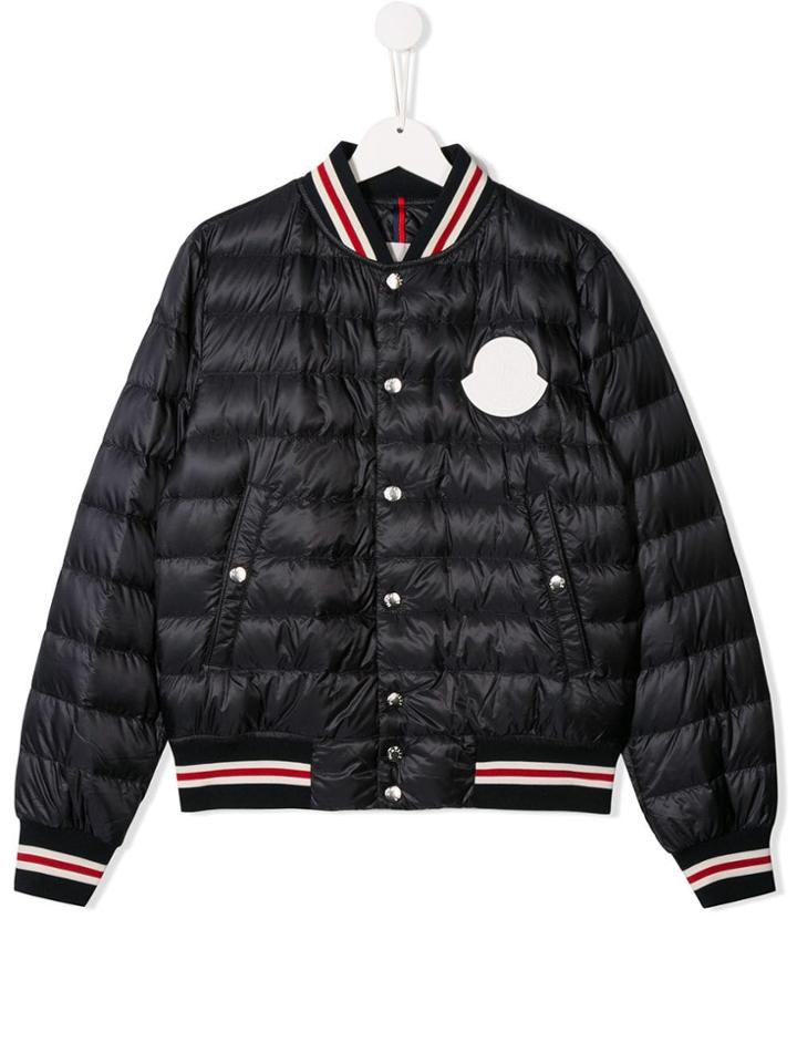 Moncler Kids Padded Bomber Jacket - Blue