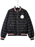 Moncler Kids Padded Bomber Jacket - Blue