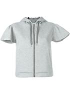 Red Valentino Cropped Zip-up Hoodie