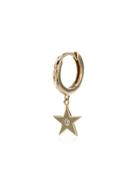 Andrea Fohrman Yellow Gold Hoop Star Single Earring
