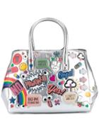 Anya Hindmarch All-over Stickers Small Featherweight 'ebury' Tote, Women's, Grey
