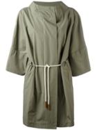 Fabiana Filippi Oversized Coat, Women's, Size: 38, Green, Cotton/acetate/polybutylene Terephthalate (pbt)