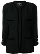 Chanel Vintage Open Front Jacket - Black