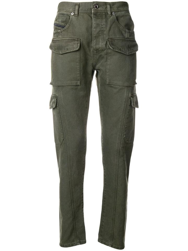 Diesel Black Gold Skinny Cargo Trousers - Green