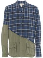 Greg Lauren 50/50 Flannel Jungle Shirt - Blue