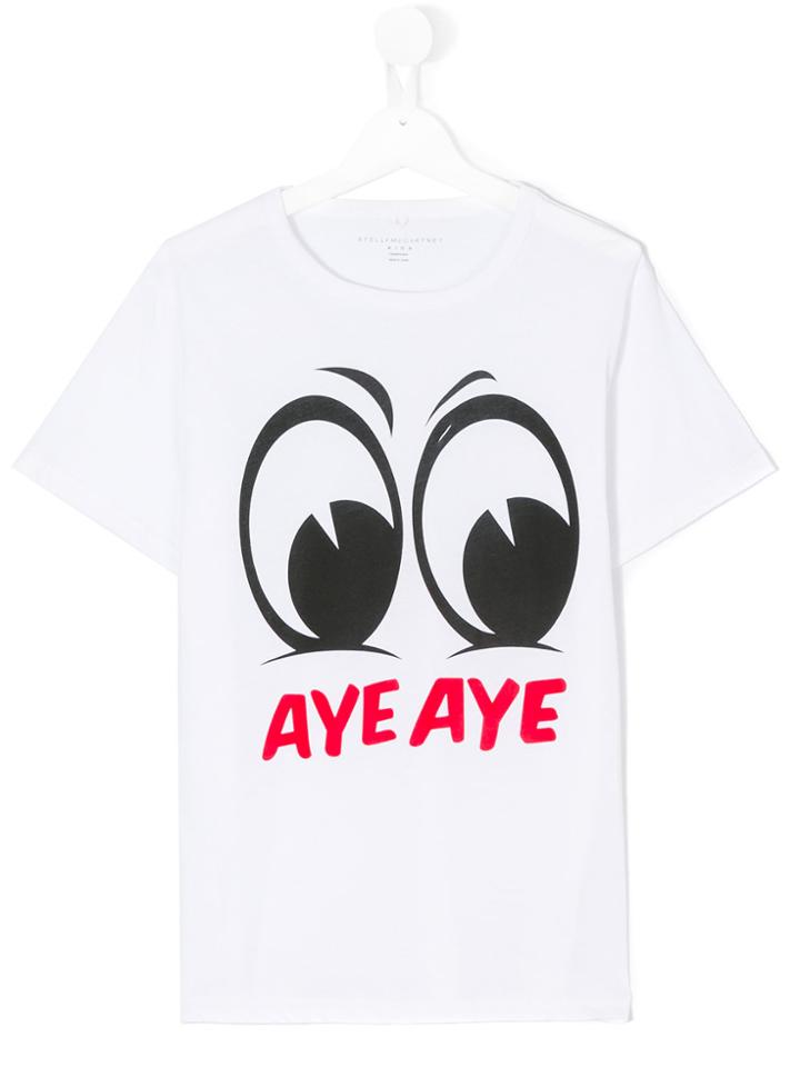 Stella Mccartney Kids Arlo Aye Aye Print T-shirt - White