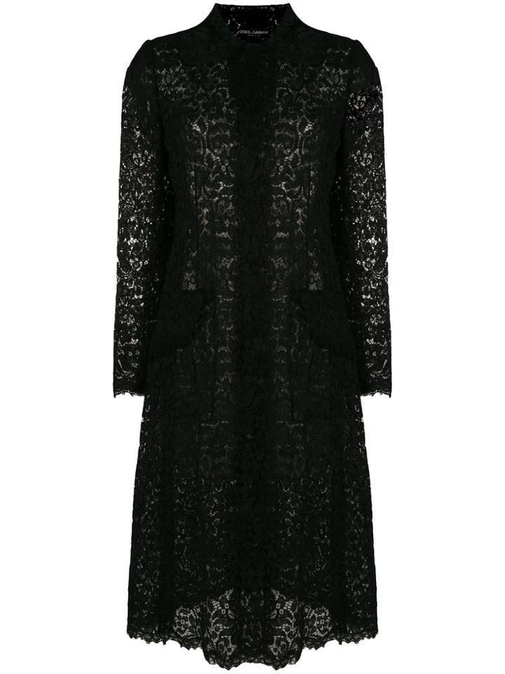 Dolce & Gabbana Lace Shirt Dress - Black