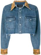 Manokhi Cropped Jacket - Blue