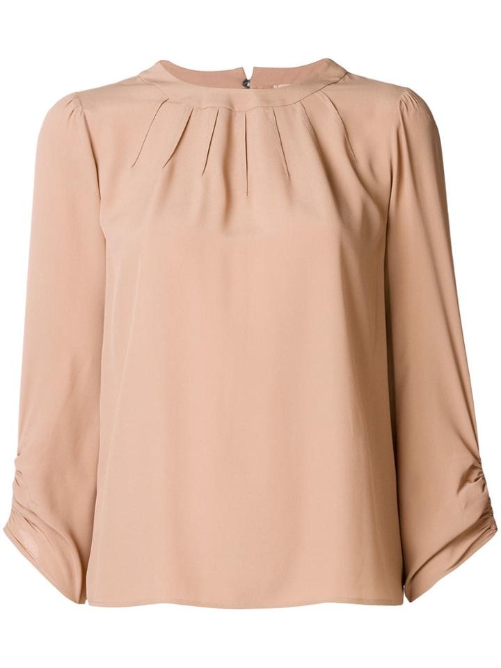 No21 Pleated Blouse - Nude & Neutrals