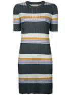 Striped Ribbed-knit Dress - Women - Acetate/polyester/nylon - S, Acetate/polyester/nylon, Maison Kitsuné