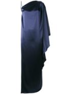 Gianluca Capannolo One-shoulder Draped Dress, Women's, Size: 42, Blue, Triacetate/polyester