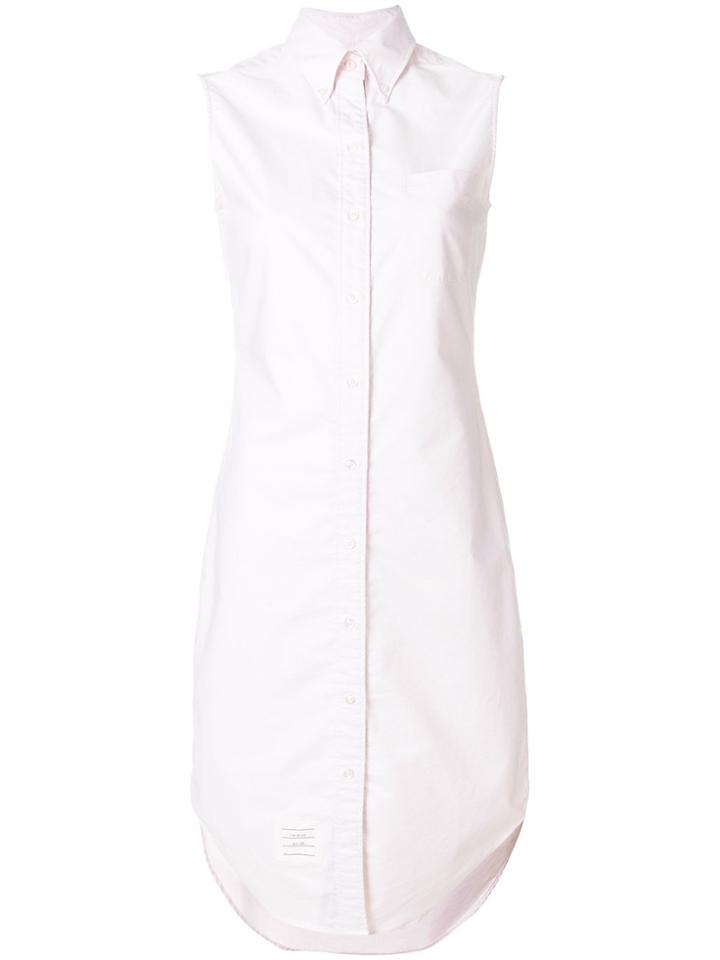 Thom Browne Sleeveless Shirt Dress - Nude & Neutrals