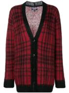 Woolrich Check Pattern Cardigan - Red