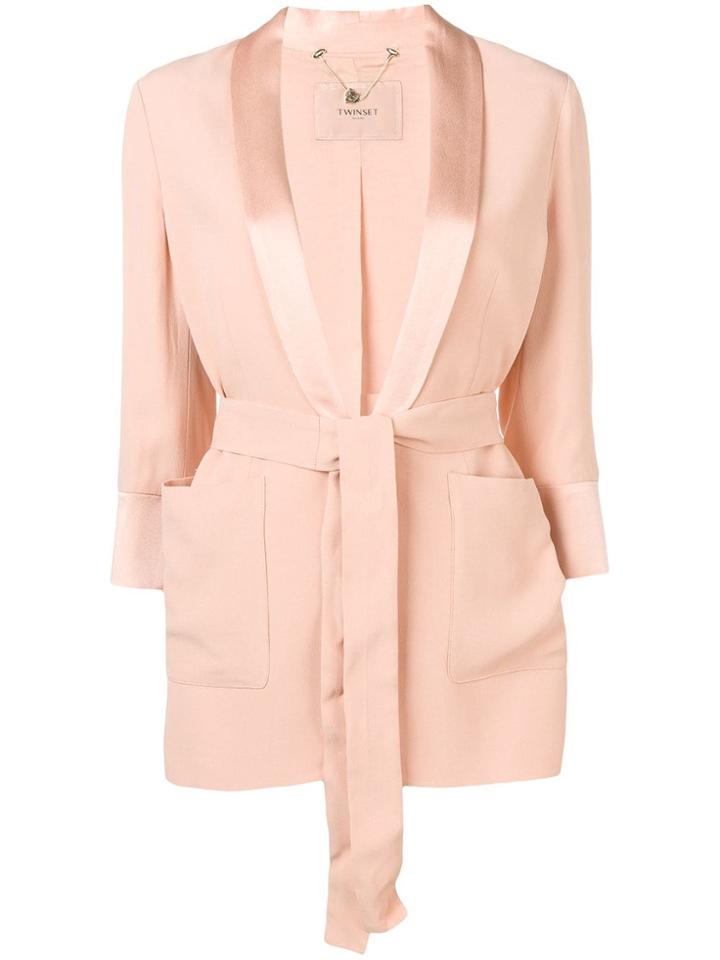 Twin-set Belted Fitted Jacket - Pink