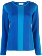 Mansur Gavriel Striped Long-sleeve Sweater - Blue