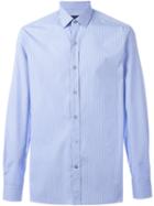 Lanvin Pinstripe Shirt, Men's, Size: 41, Blue, Cotton