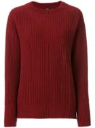 Odeeh Ribbed Jumper - Red
