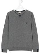 Armani Junior Classic Logo Pullover - Grey