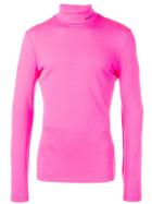 Calvin Klein 205w39nyc Logo Embroidered Turtleneck Sweater - Pink