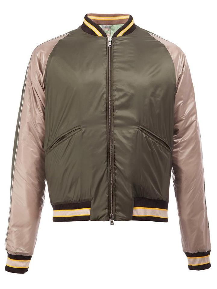 Herno 'herno X Pierre-louis Mascia' Bomber Jacket, Men's, Size: 52, Green, Silk/polyamide/polyester/viscose