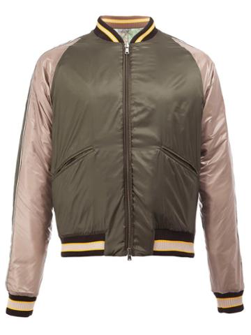 Herno 'herno X Pierre-louis Mascia' Bomber Jacket, Men's, Size: 52, Green, Silk/polyamide/polyester/viscose