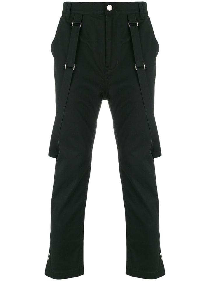 Helmut Lang Trousers With Suspender Straps - Green