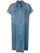 Mm6 Maison Margiela Short Sleeved Denim Coat - Blue