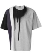 Diesel Black Gold Teoria-stripespray T-shirt - Grey