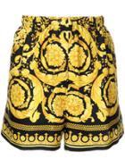 Versace Filigree Print Shorts - Yellow & Orange