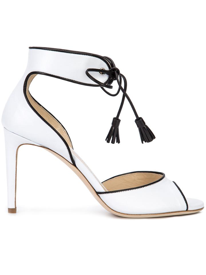 Chloe Gosselin Contrast Trim Sandals - White
