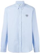Kenzo 'mini Tiger' Button Down Shirt, Men's, Size: Medium, Blue, Cotton