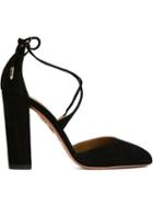 Aquazzura Karlie Pumps, Women's, Size: 38.5, Black, Suede