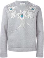 Valentino Floral Print Sweatshirt, Men's, Size: L, Grey, Modal/polyurethane