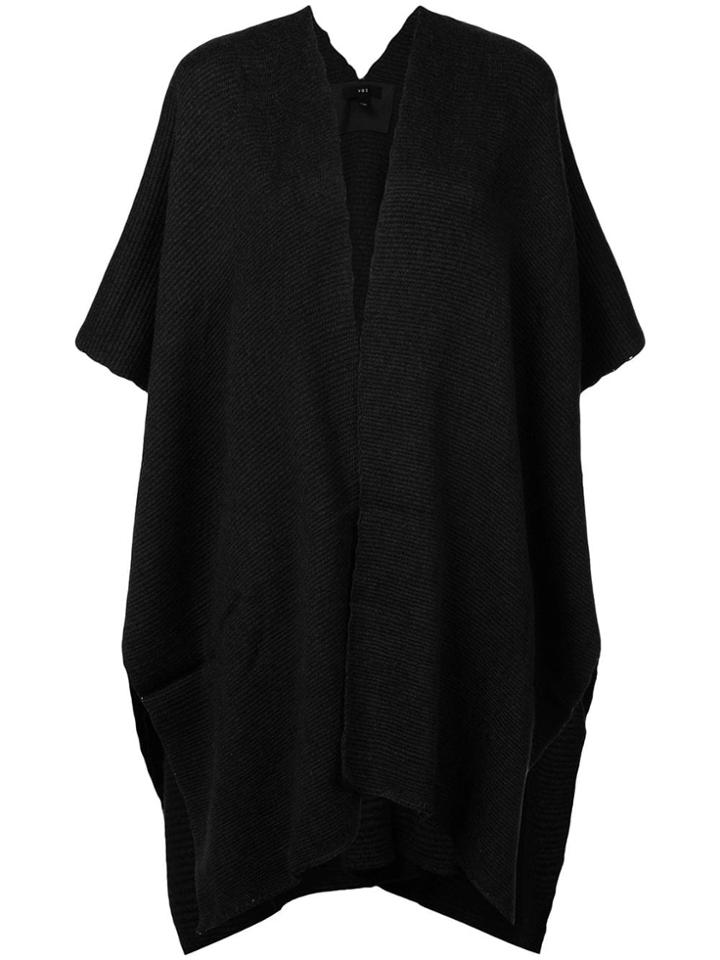 Voz Hand-woven Poncho - Black