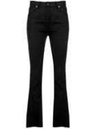 Saint Laurent Frayed Flared Jeans - Black
