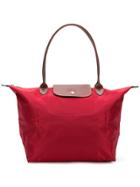 Longchamp Snap Fastening Tote - Red