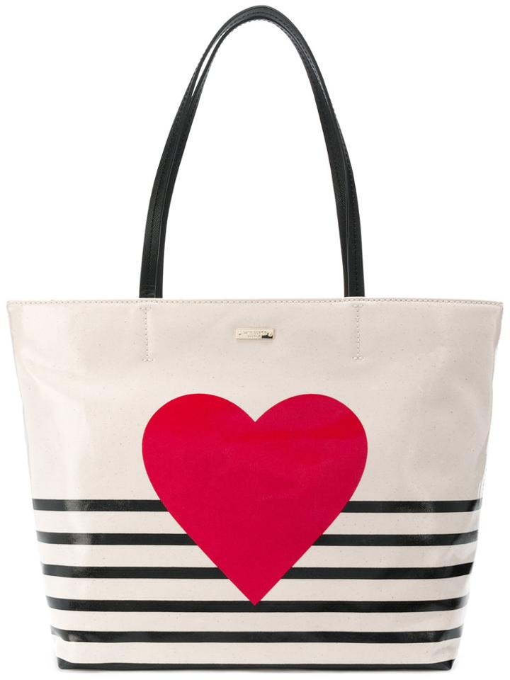 Kate Spade Heart Stripe Tote - Nude & Neutrals