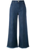 7 For All Mankind Cropped Jeans, Women's, Size: 27, Blue, Cotton/polyester/spandex/elastane/modal