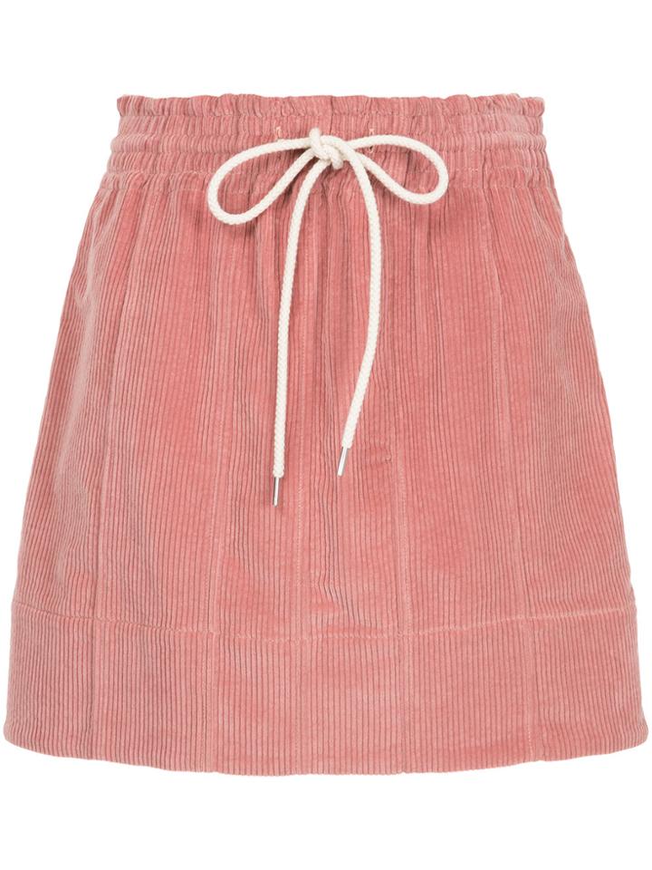 Bassike Cord Skirt - Pink & Purple