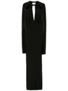 Tufi Duek Long Cape Dress - Black